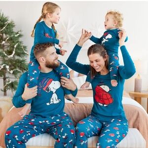 Hanna Andersson Blue Snoopy Family Pajama (Top only)